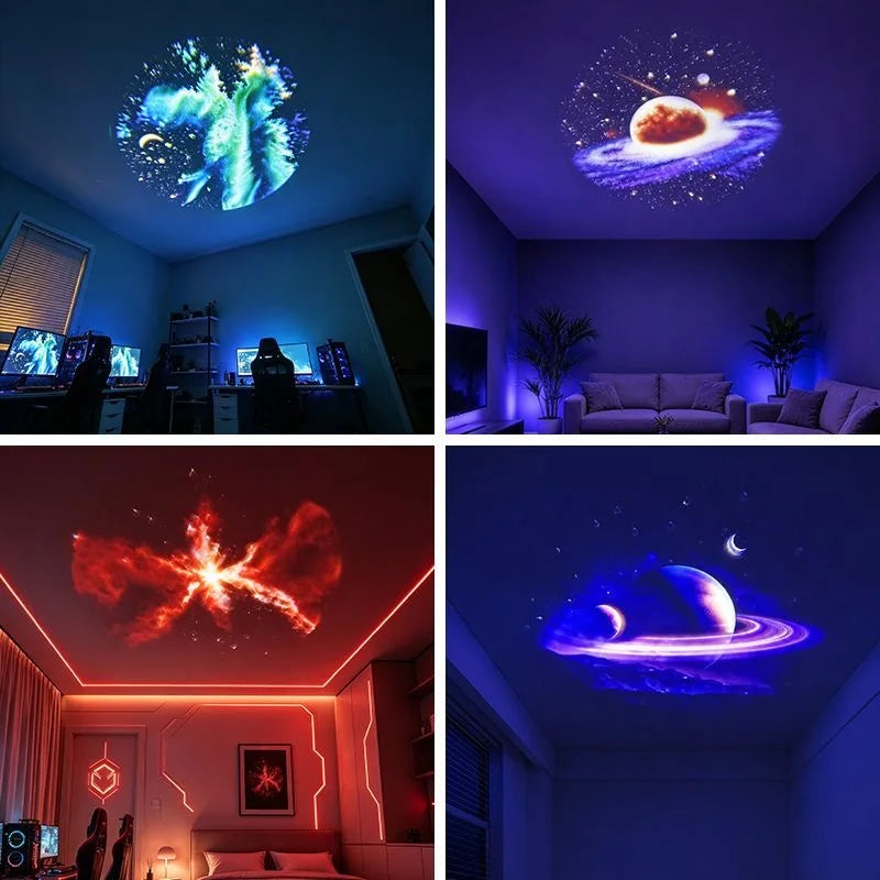 Mini Proyector de Luz USB Galaxia