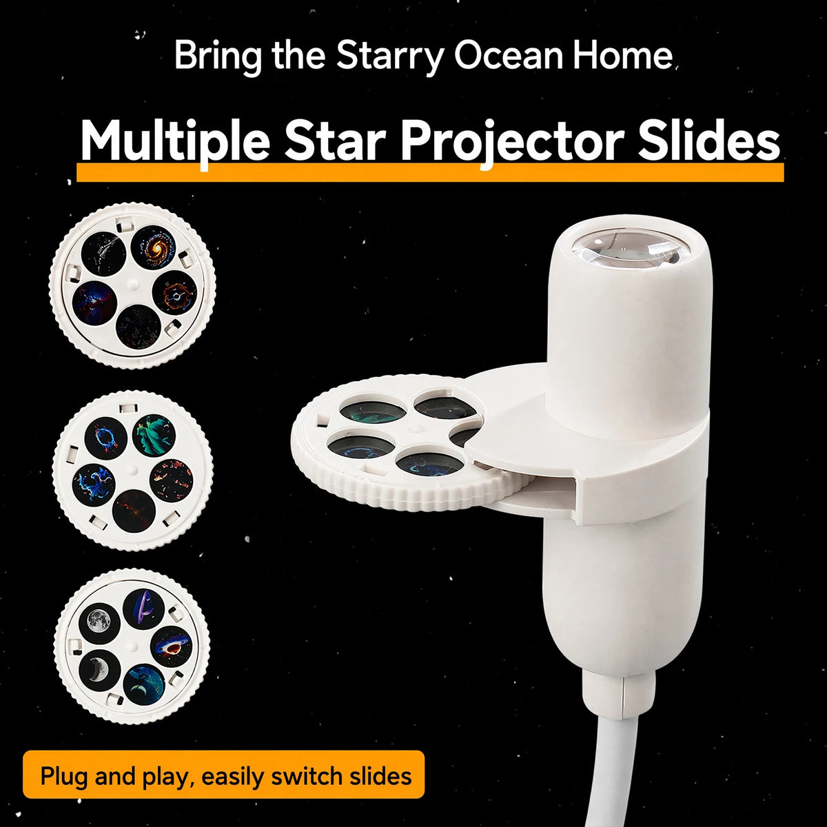 Mini Proyector de Luz USB Galaxia